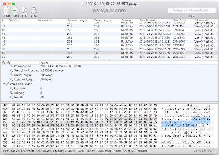 Mac log file traffic analyzer app for iphone